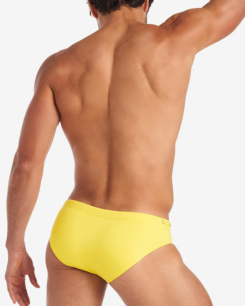 Grid Swim Brief - Bondi Yellow