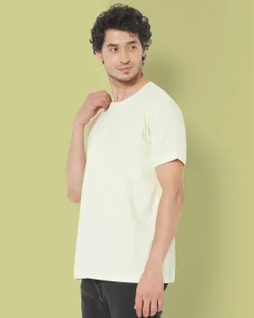 Half Sleeves Crew Neck: Lemon Chiffon