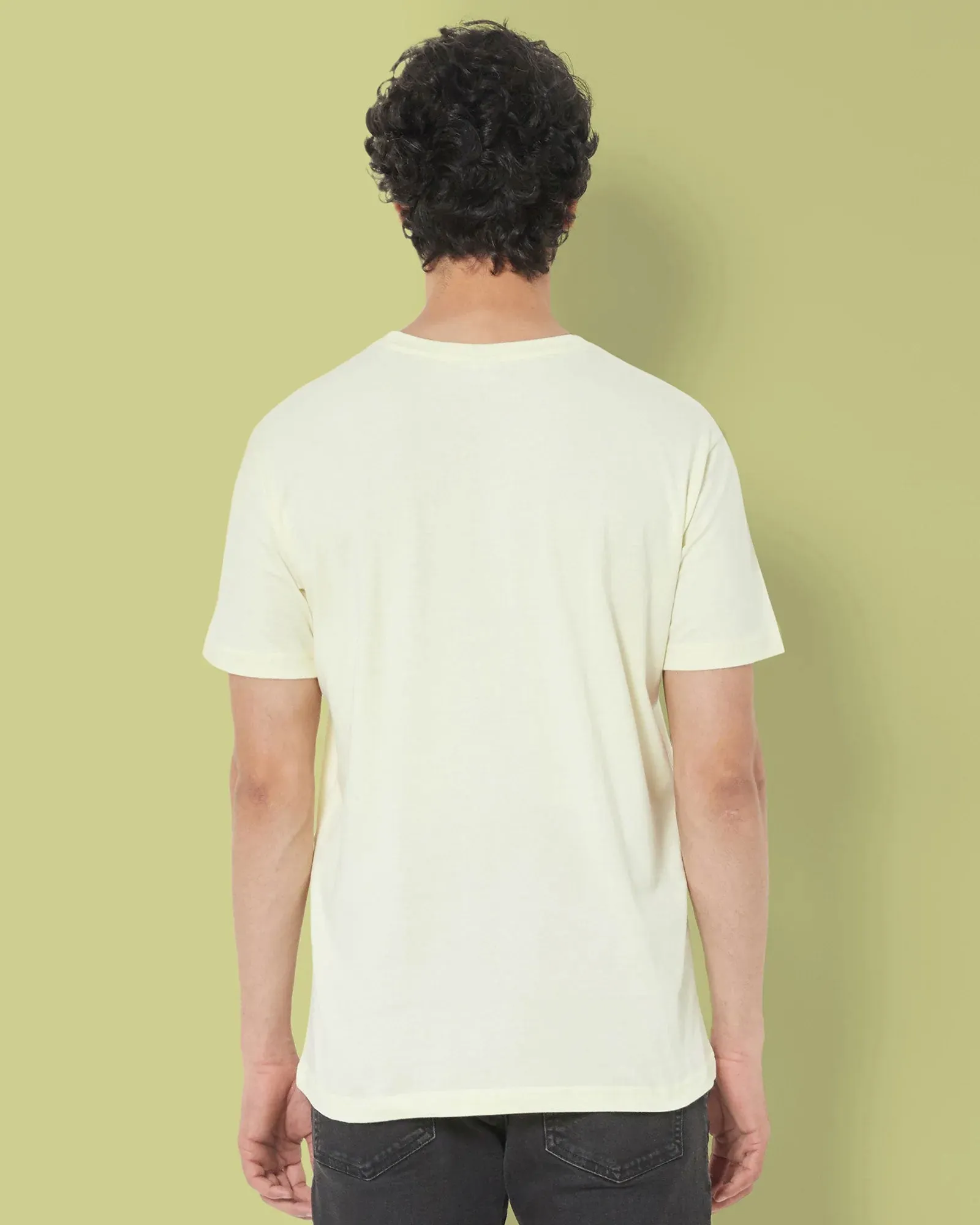 Half Sleeves Crew Neck: Lemon Chiffon