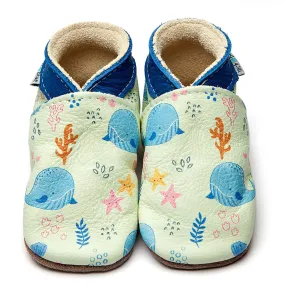 INCH BLUE BABY WHALE WATCH LEATHER SHOES