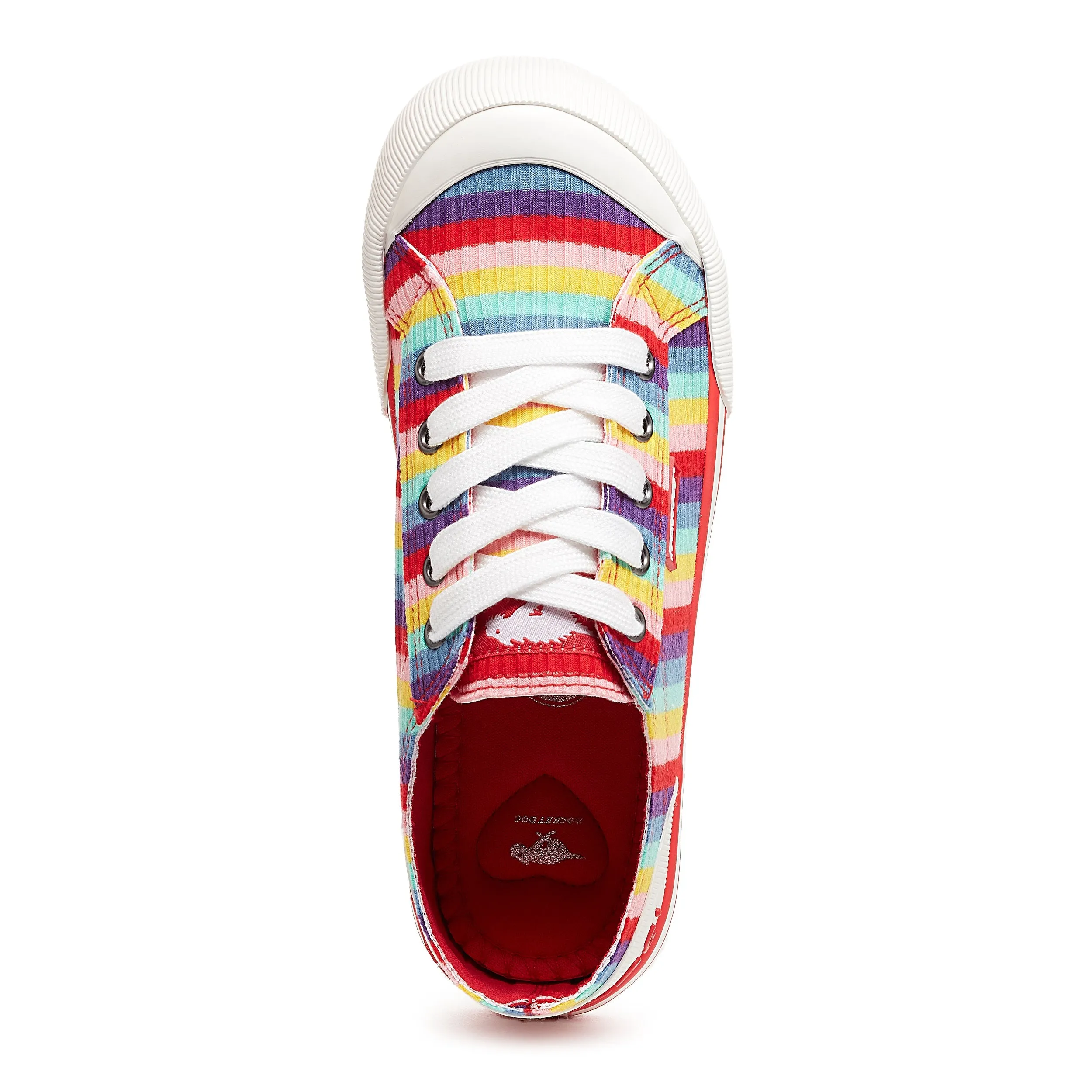 Jazzin Red Rollo Stripe Trainers