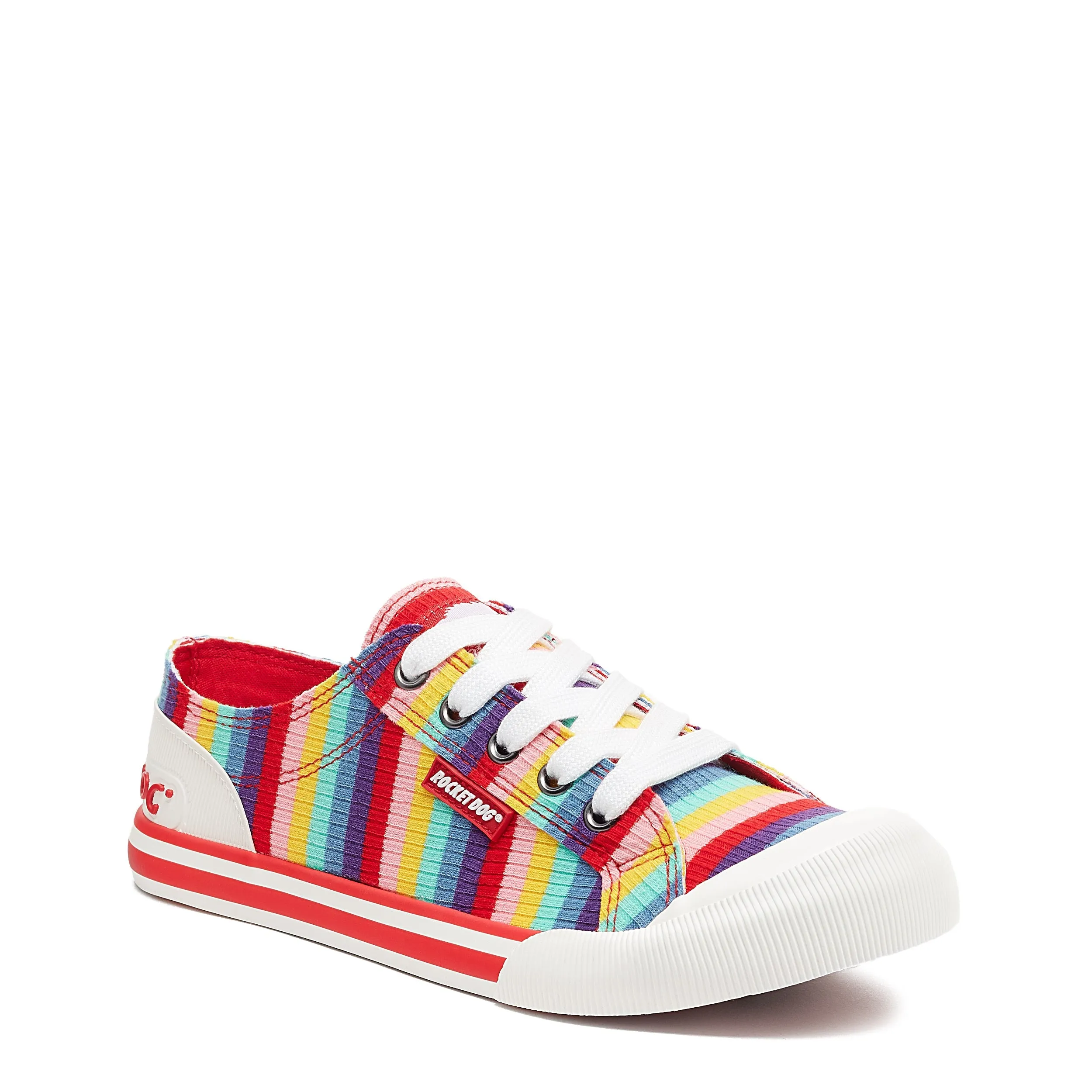 Jazzin Red Rollo Stripe Trainers