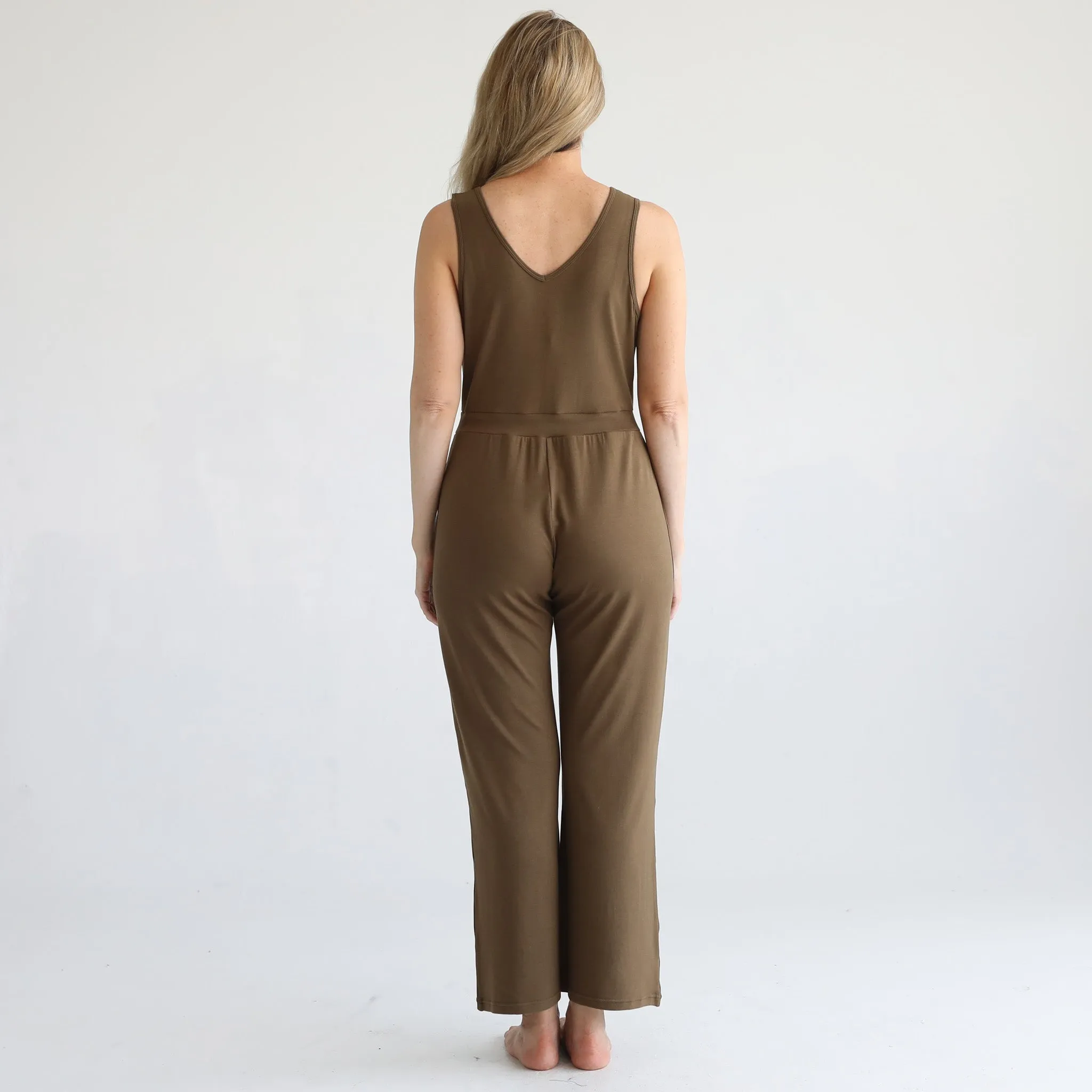 Juliette Nursing Friendly Jumpsuit (Olive)