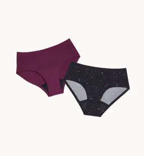 (Kit Item) First Period Kit SLP LTD Color Lucky Star/Berry 2-Pack | Boyshort