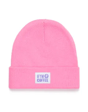 Knit Beanie in Bright Pink