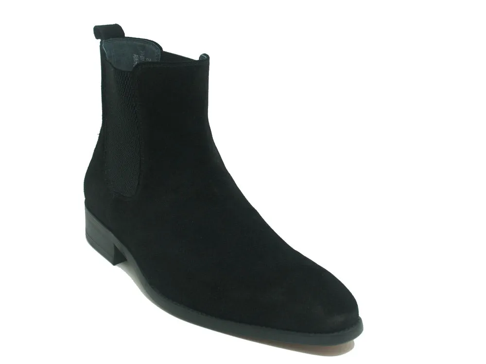 Leather Suede Chelsea High Boots