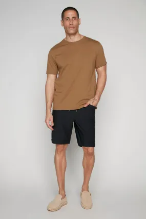 LENNON - Mens Rolled Up Shorts with Cool Stretch - Dark Navy