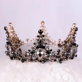 Luxury Black crystal full crown - pre order