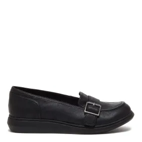 Marez Black Buckle Slip-on Shoe