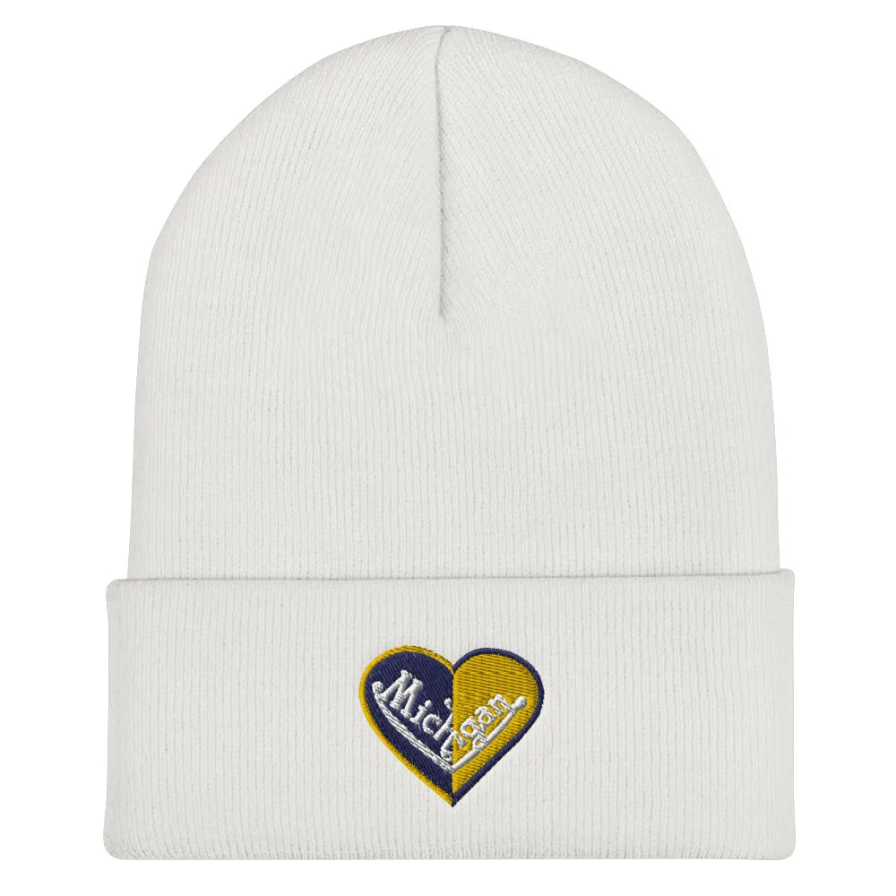 Michigan Split Heart Beanie