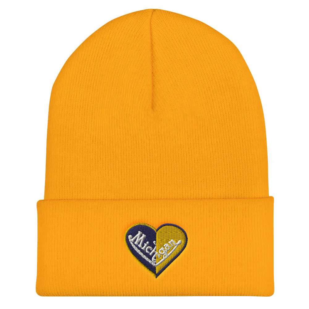 Michigan Split Heart Beanie