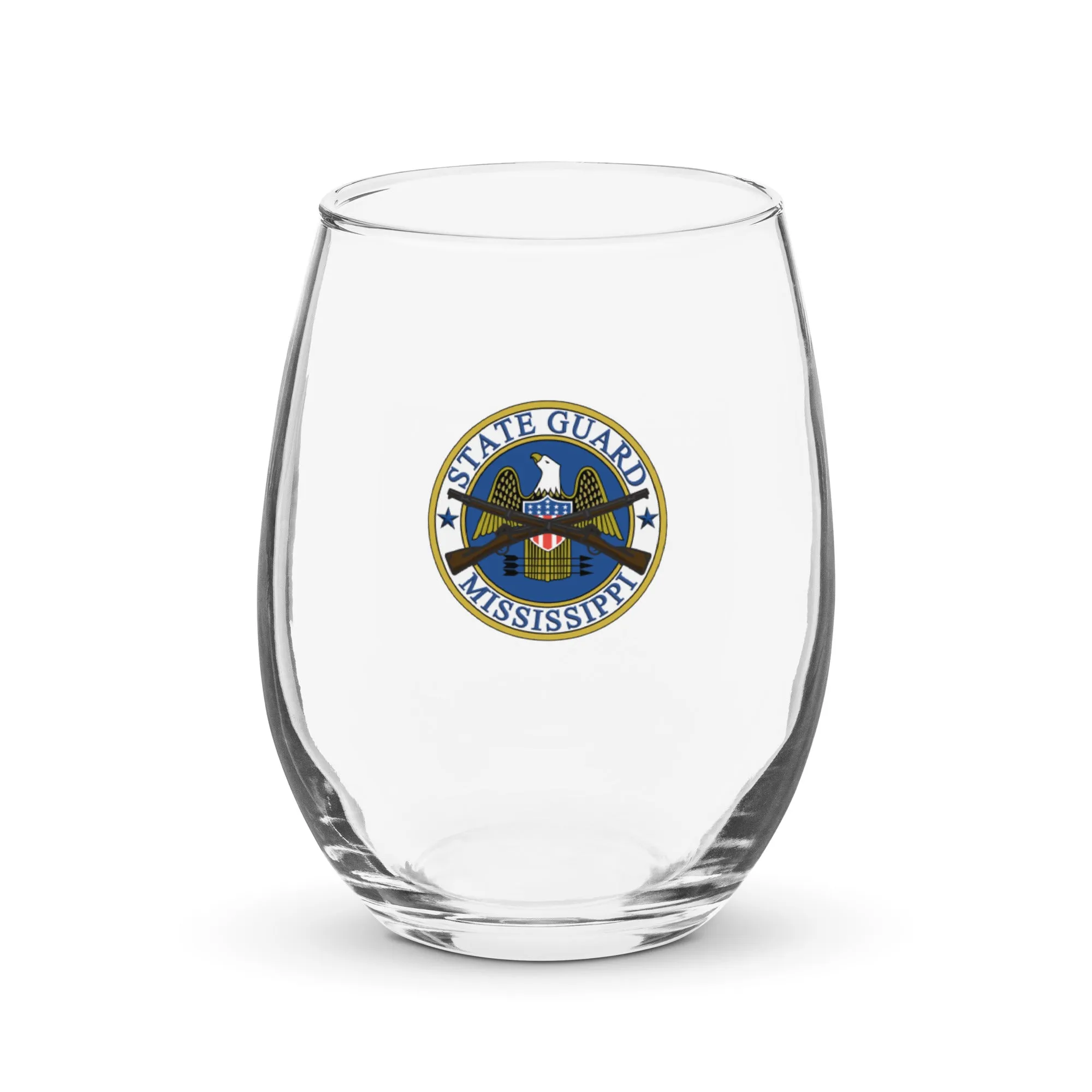 Mississippi State Guard Stemless Wine Glass