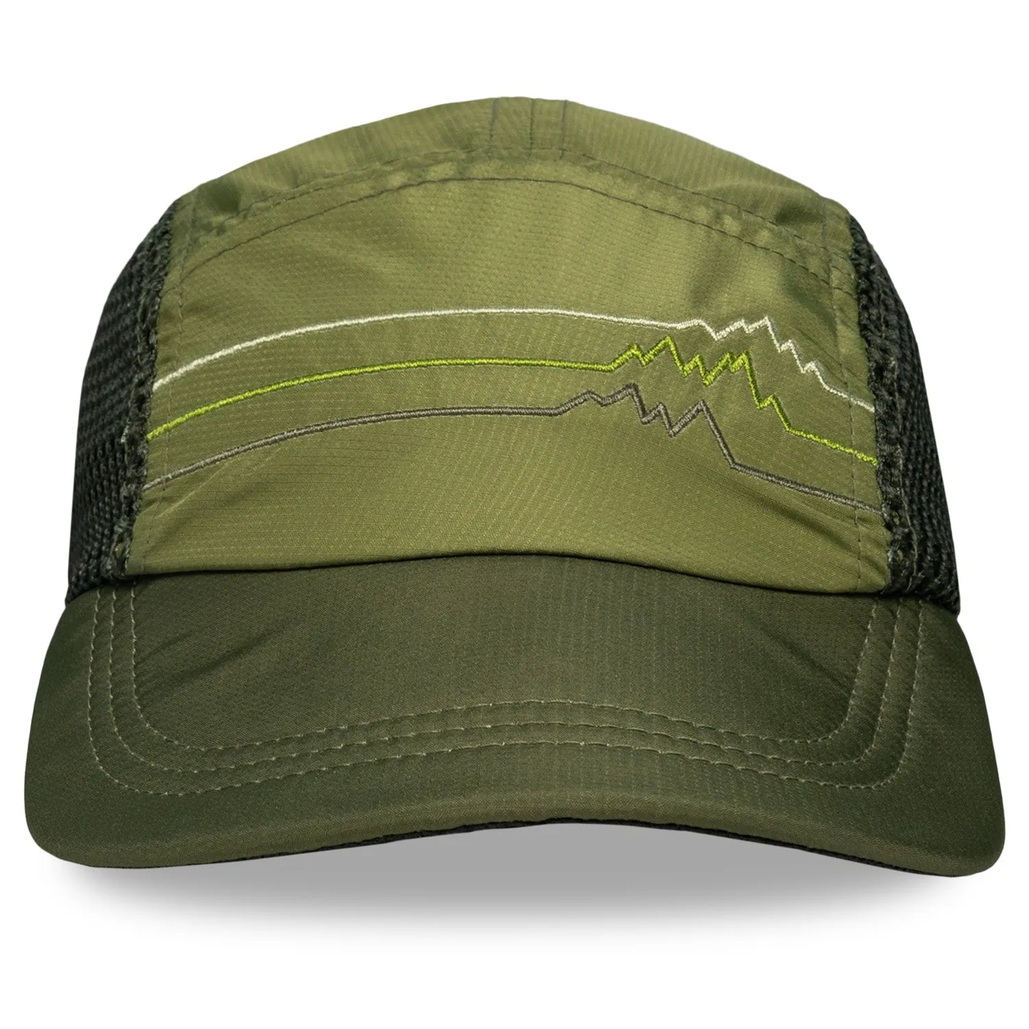 Mountains Olive Crusher Hat