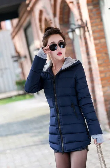 NEEDBO Long Winter Jacket Women Parka Pultra Light Coat Winter Hooded Oversize Winter Autumn Warm Puffer jacket Coat Lady Jacket