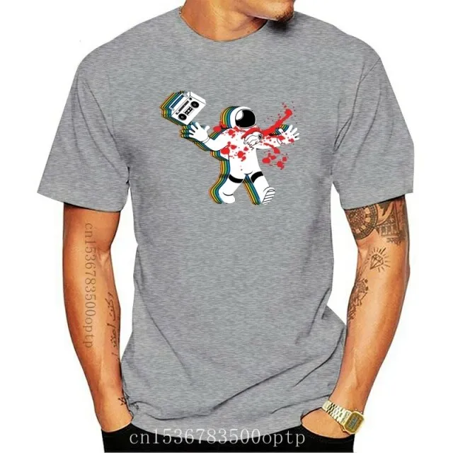 New Boombox Astronaut Alien T Shirt Custom Short Sleeve Brand-clothing 2021 Car-styling Big Size Cotton Crewneck Shirts For Boys