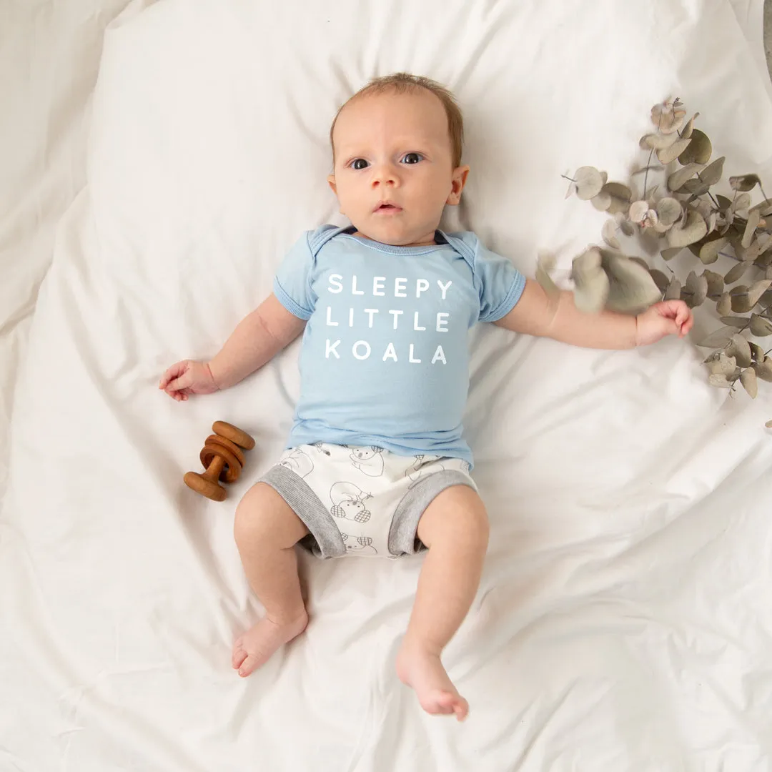 Organic Baby Sleepy Koala Blue T-shirt