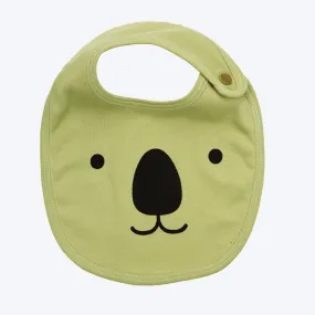 Organic Cotton Koala Bib - Green