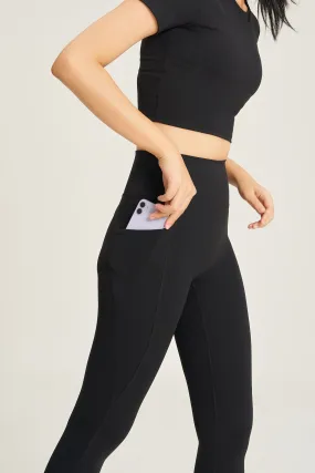 Pocket Leggings (Full 24") in Black Sesame