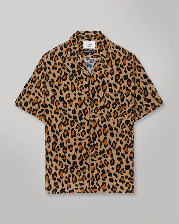 Portuguese Flannel Leopard Short Sleeve Shirt - Leopard