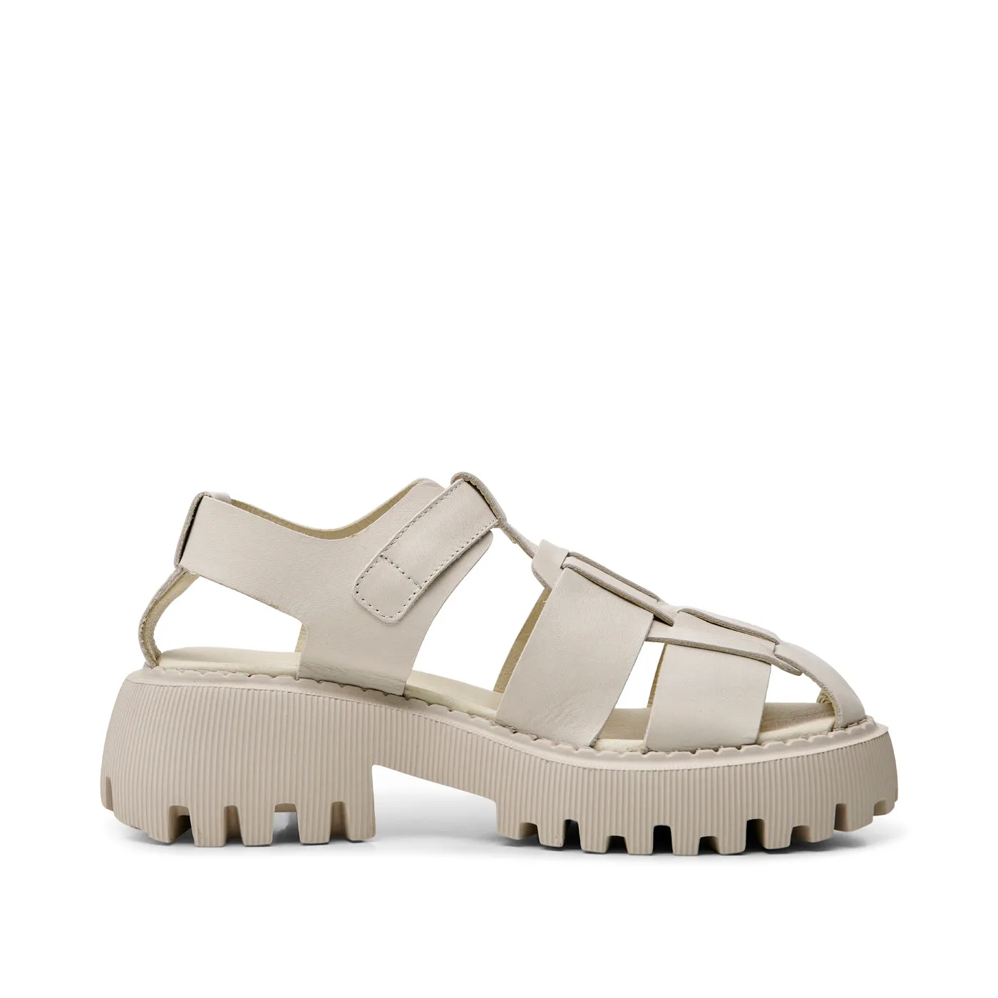 Posey sandal læder - OFF WHITE