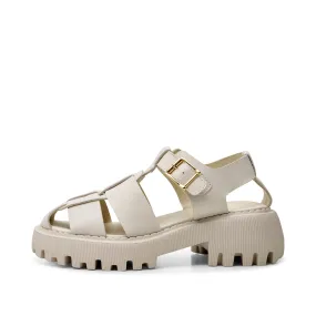 Posey sandal læder - OFF WHITE