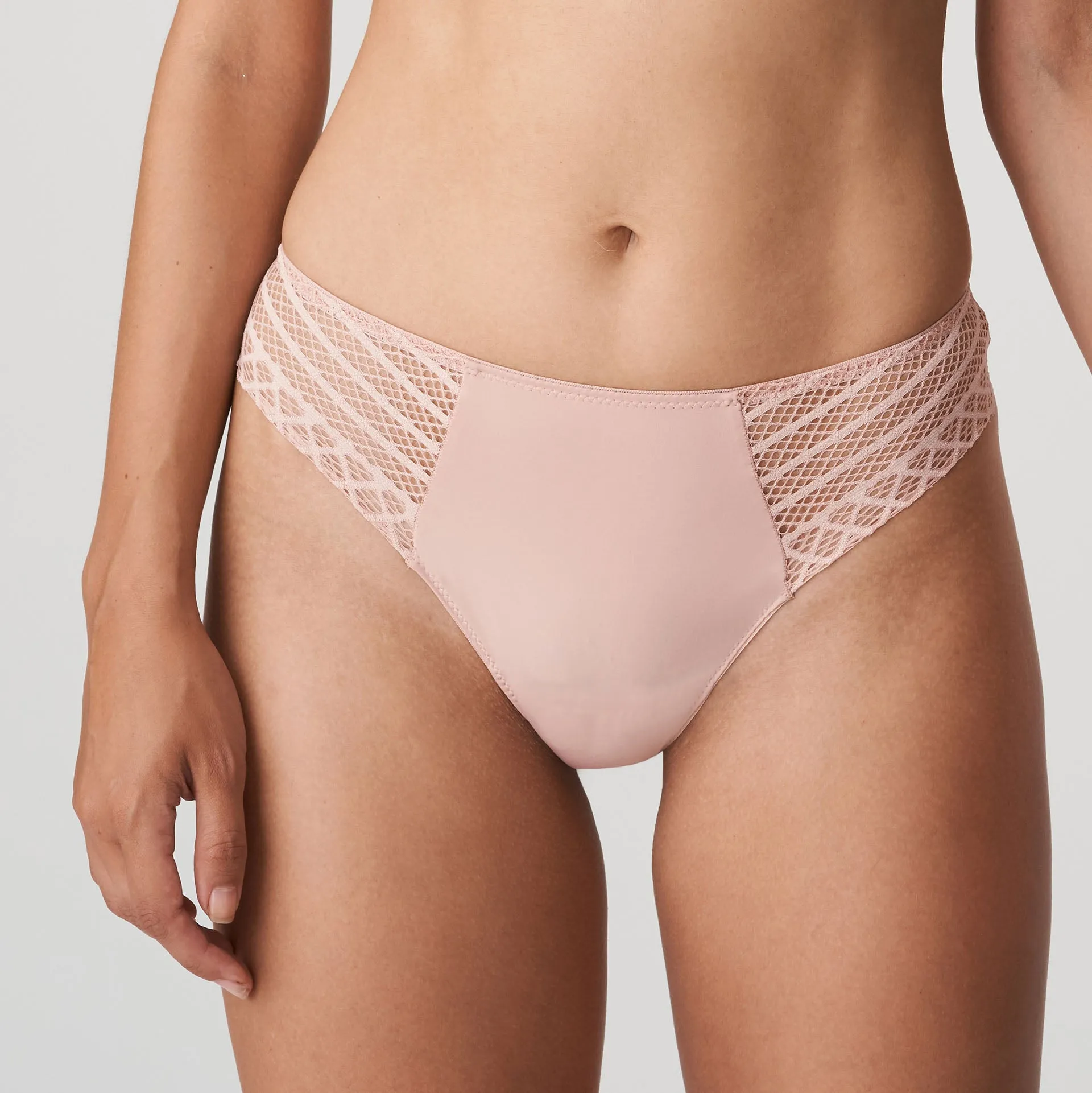 Prima Donna Twist Thong-East End-Powder Rose , Heather Blue