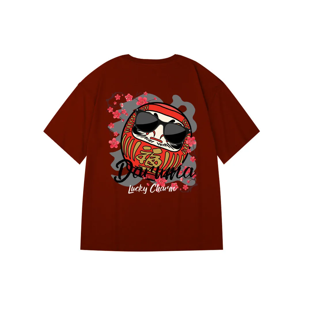 "Daruma Lucky Charm" Oversized Unisex Kids T-Shirt 26631