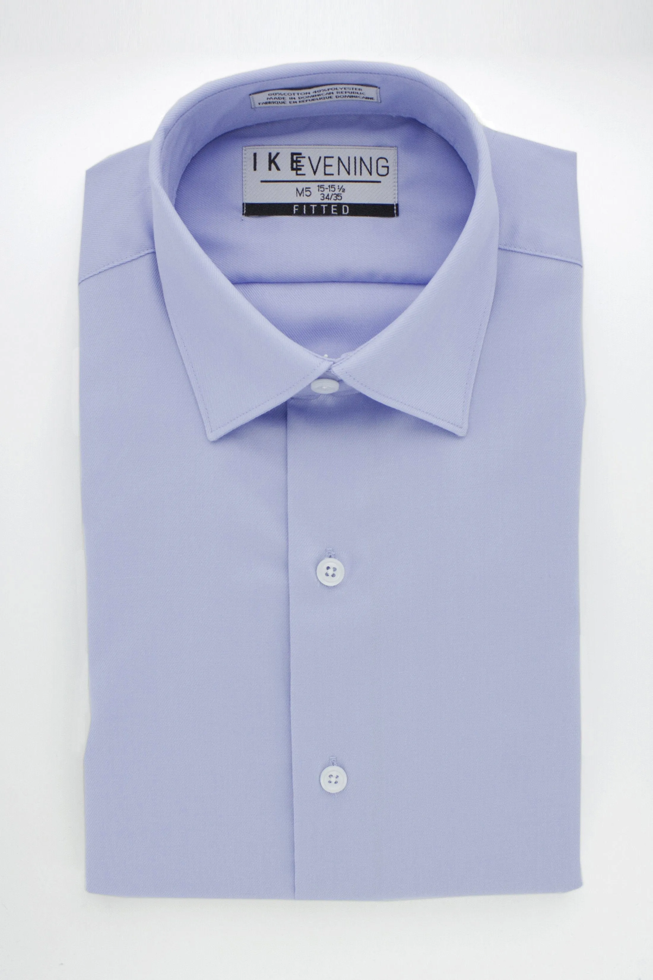 "Evening Twill" Light Blue Laydown Tuxedo Shirt