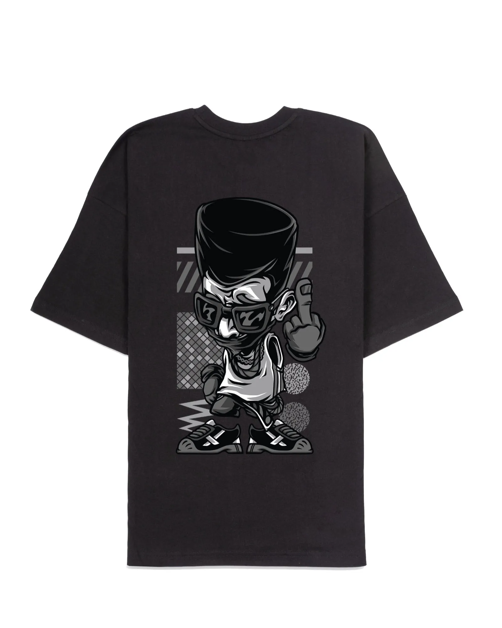 Rap Legend Drop Shoulder Crew: Black