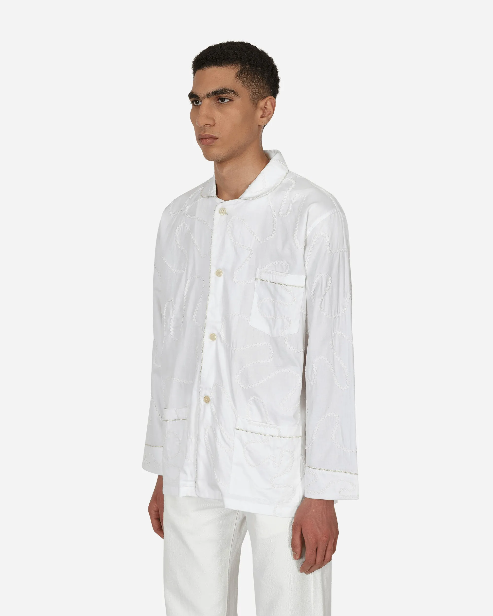 RickRack Pajama Shirt White