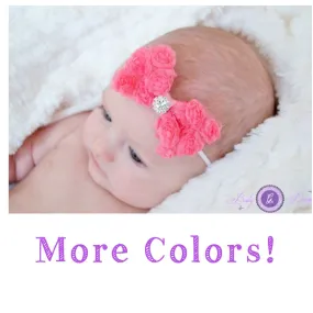 Rosette Baby Headband- pick your color!