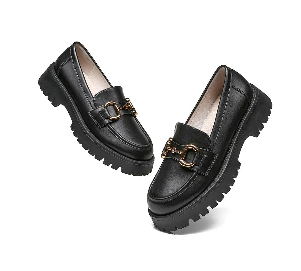 Shining Leather Loafer Platform Women Raya