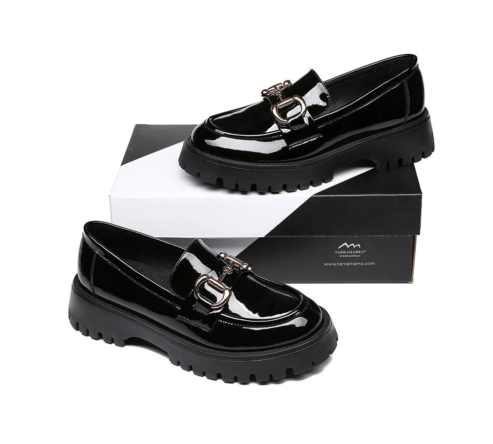 Shining Leather Loafer Platform Women Raya