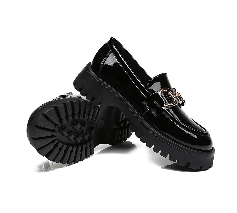 Shining Leather Loafer Platform Women Raya