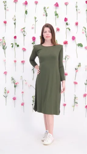 Shoulder Dress / Olive