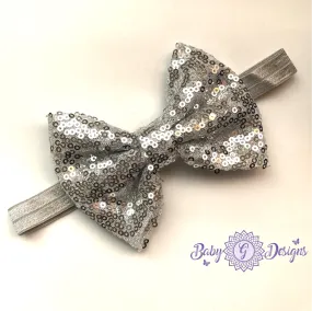 Silver Sequin Headband