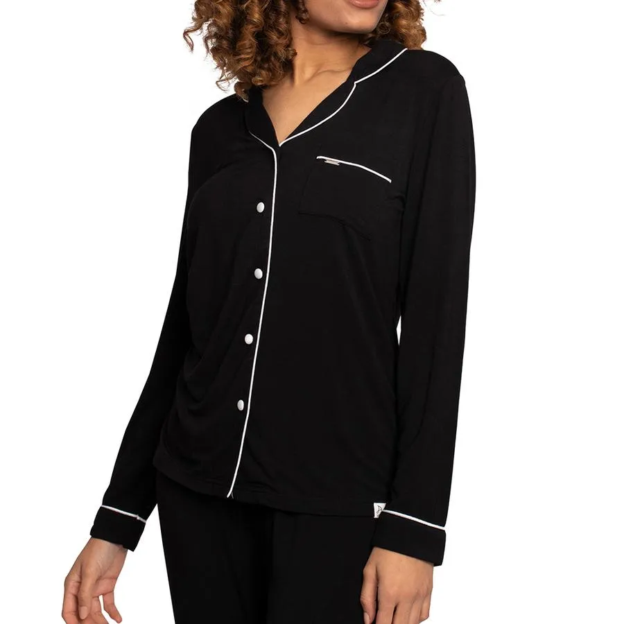 Soft Bamboo PJ Set- Black