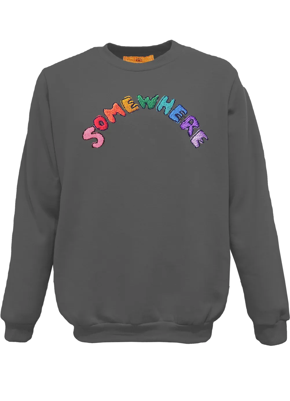 SOMEWHERE Unisex Cut Crewneck Pullover