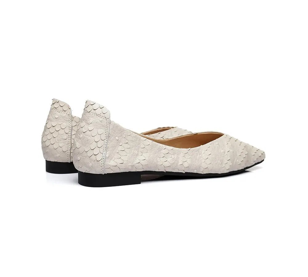 Square Toe Leather Ballet Flat Women Serena