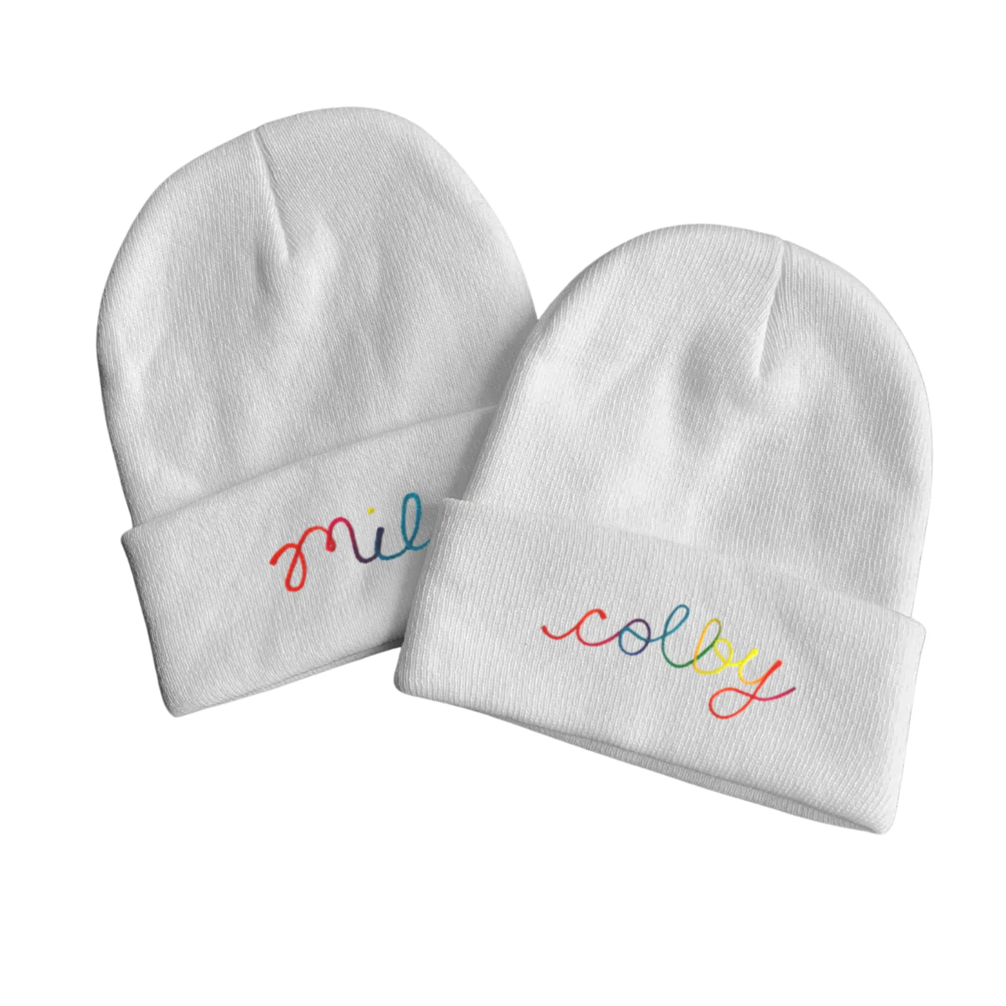 The Adult Chainstitch Beanie - White