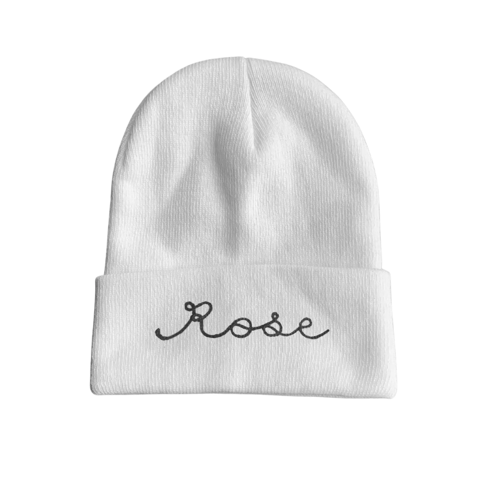 The Adult Chainstitch Beanie - White