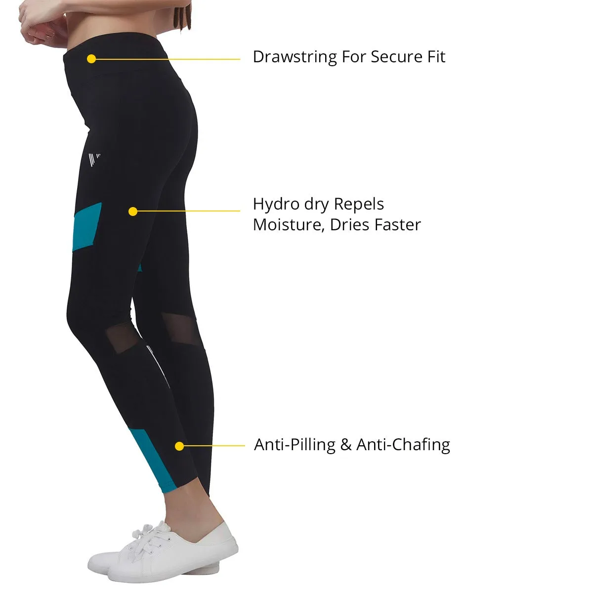 The Boost Women LEGGING (High Rise Waistband with hydro-dry Tech)