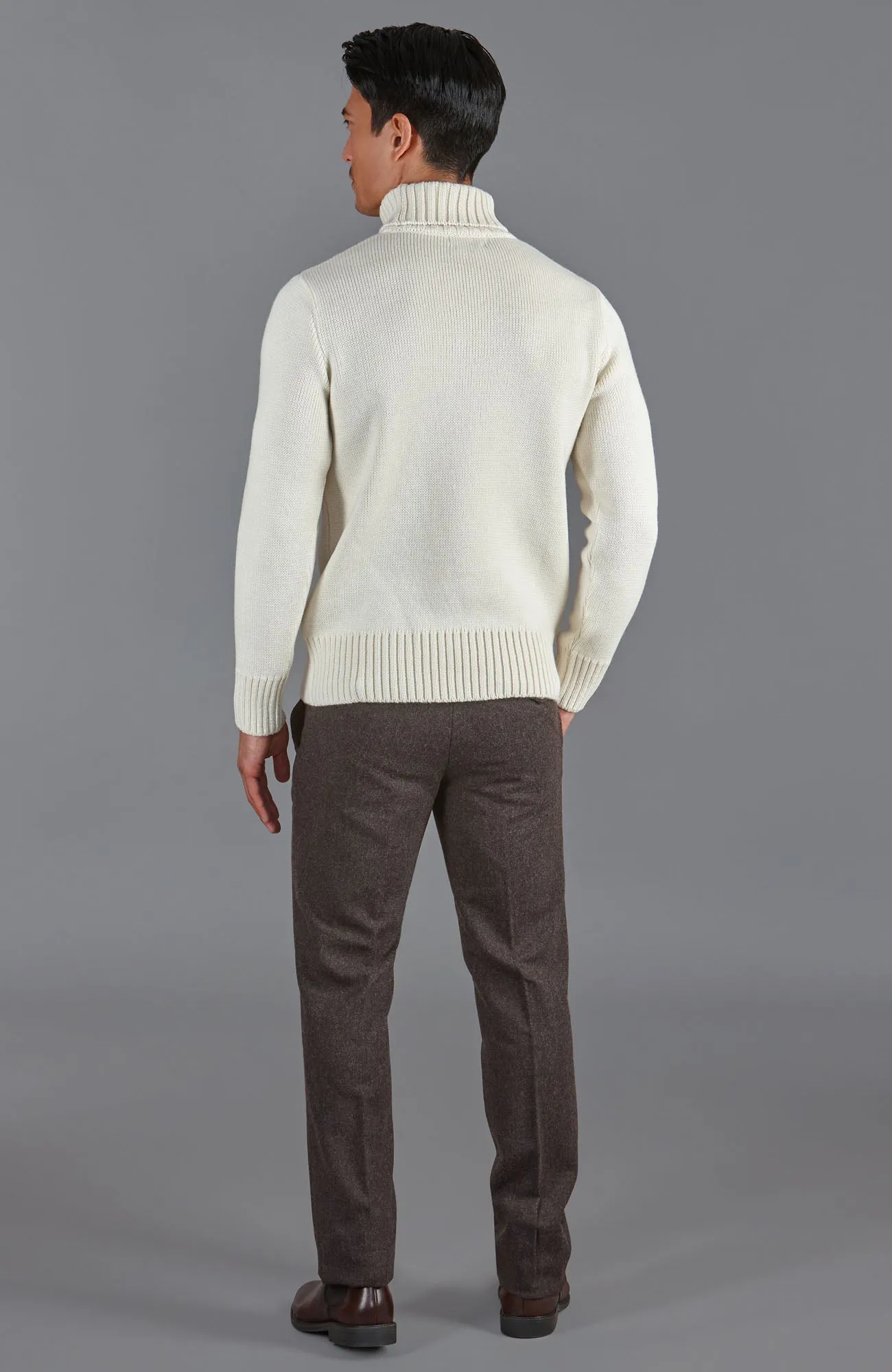 The Fitted Submariner - Roll Neck Merino Wool Jumper