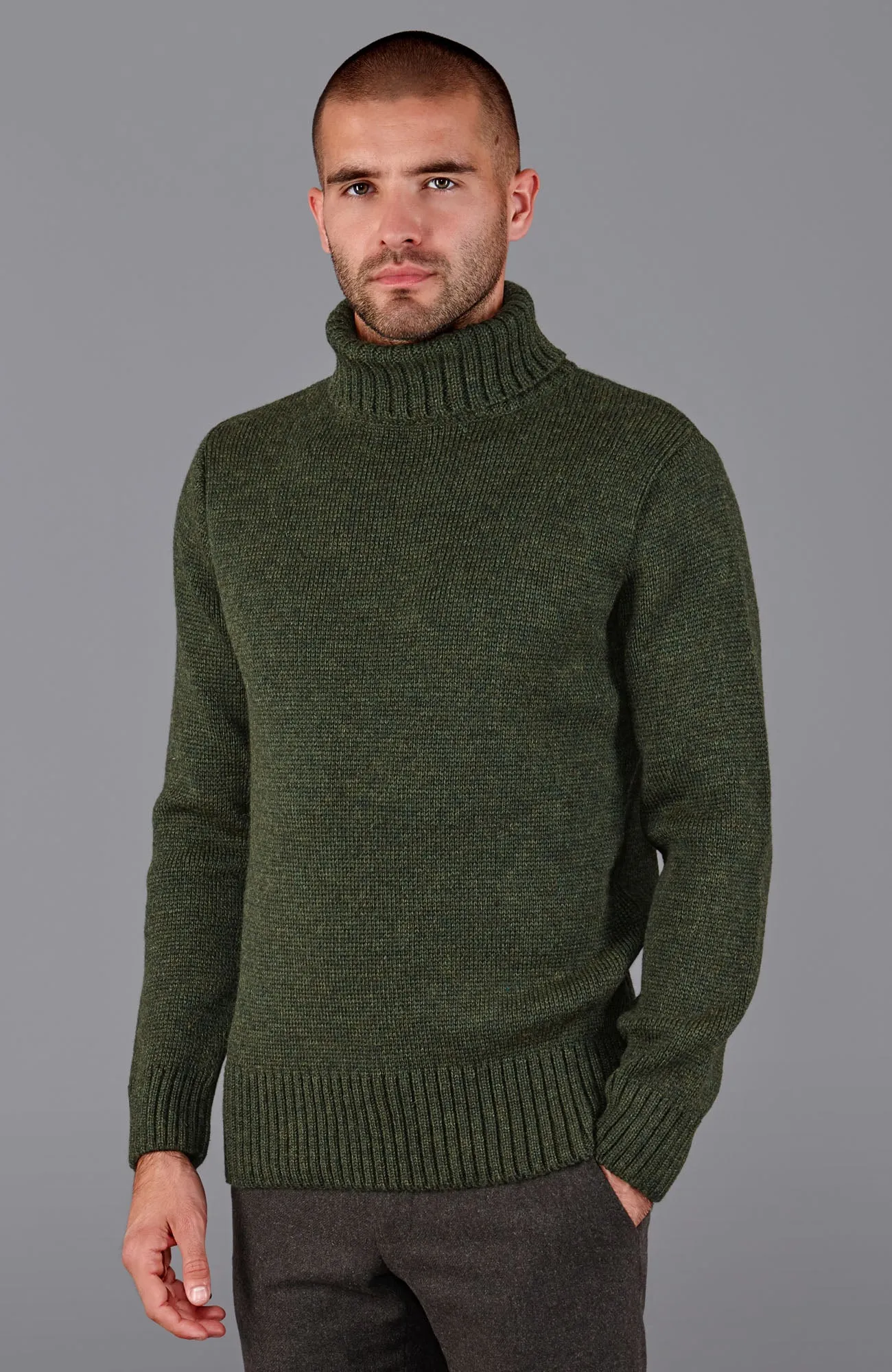 The Fitted Submariner - Roll Neck Merino Wool Jumper