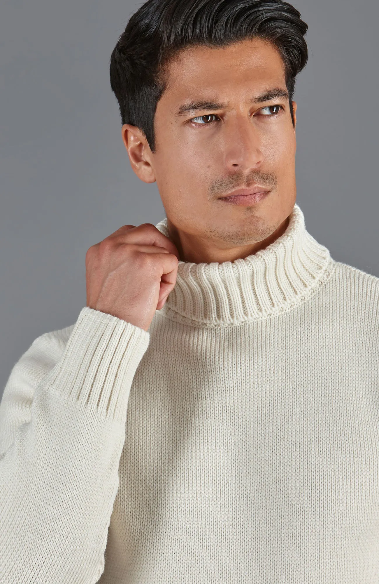 The Fitted Submariner - Roll Neck Merino Wool Jumper