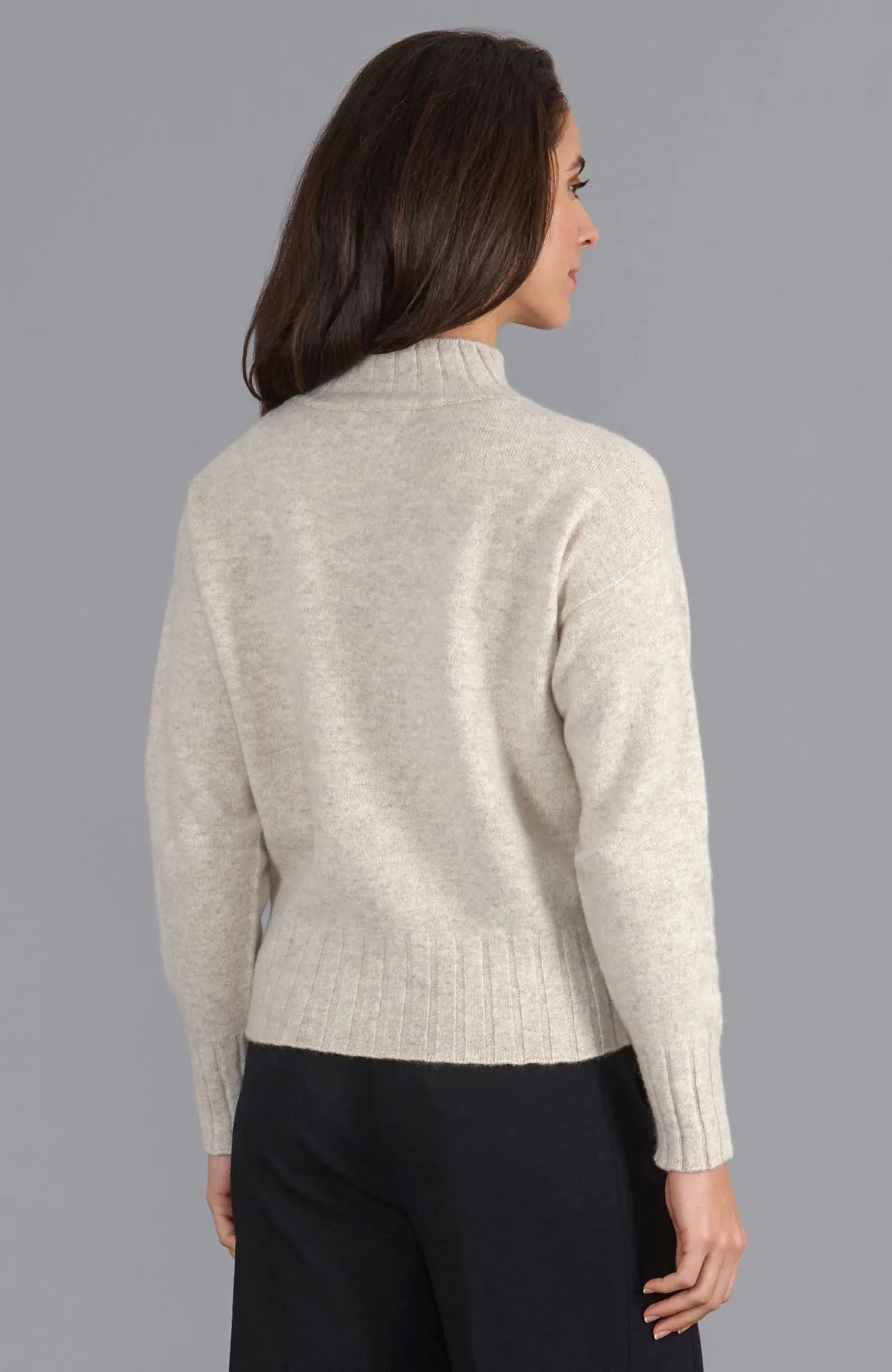 Womens Lambswool Grown On Neck Jumper