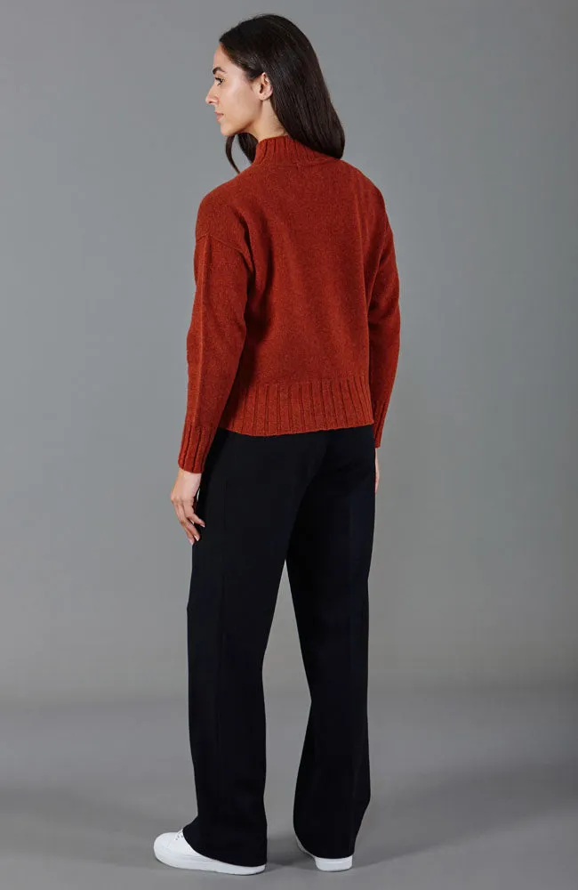 Womens Lambswool Grown On Neck Jumper