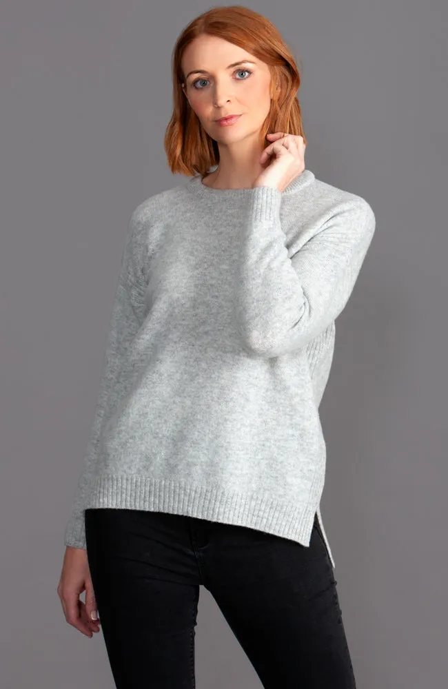 Womens Pure Lambswool Drop Shoulder Jumper