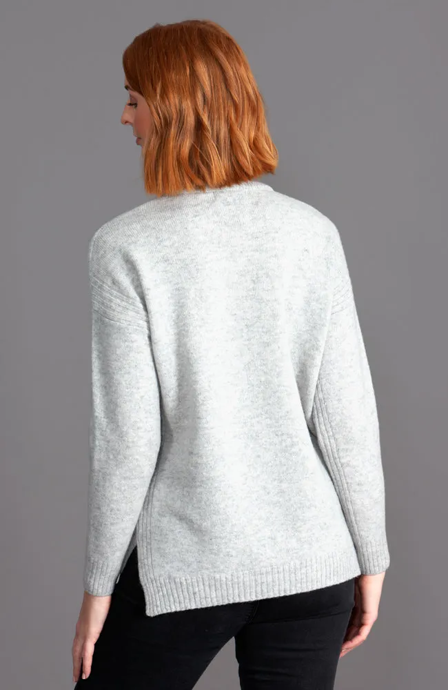 Womens Pure Lambswool Drop Shoulder Jumper