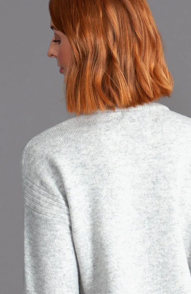 Womens Pure Lambswool Drop Shoulder Jumper